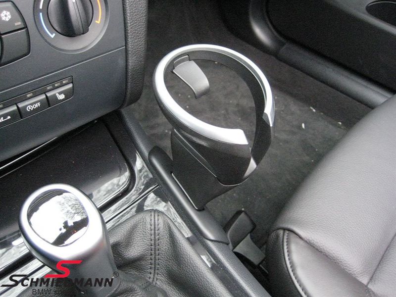 Cupholder set, with black frame for the center console, original BMW -  51162991201, 51 16 2 991 201, 2991201, 51162991201K