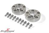 13336S  Wheel spacer set (hub 74,1MM) alloy, Per axle 80MM (40MM each side/wheel), hubcentric - system 4, supplied with bolts