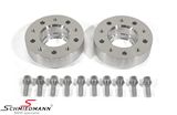 13336S  Wheel spacer set (hub 74,1MM) alloy, Per axle 80MM (40MM each side/wheel), hubcentric - system 4, supplied with bolts