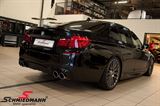 983046-26K BMW F10 -  Sport rear silencer set R+L.-side+X-pipe, stainless steel Supersprint tailpipes 4 X 90MM round