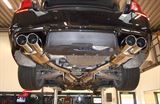 983046-26K BMW F10 -  Sport rear silencer set R+L.-side+X-pipe, stainless steel Supersprint tailpipes 4 X 90MM round