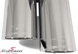 983046-26K2  Sport rear silencer set R+L.-side+X-pipe, stainless steel Supersprint tailpipes 4 X 90MM round (With E.E.C. homologation)