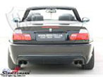 SRSABMWE46H01DE  Rear skirt SRS Tec. B3 incl. EVO diffusor (With cut out for exhaust in both sides)