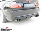 SRSABMWE46H01DE  Rear skirt SRS Tec. B3 incl. EVO diffusor (With cut out for exhaust in both sides)