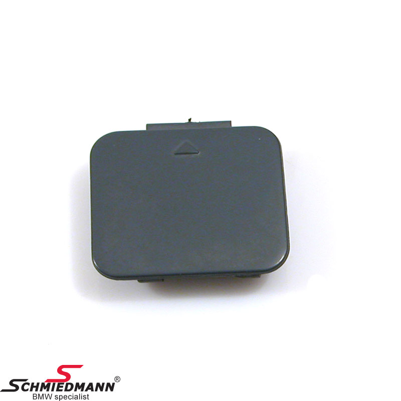 Towing hitch cover primed for standard rearbumper 