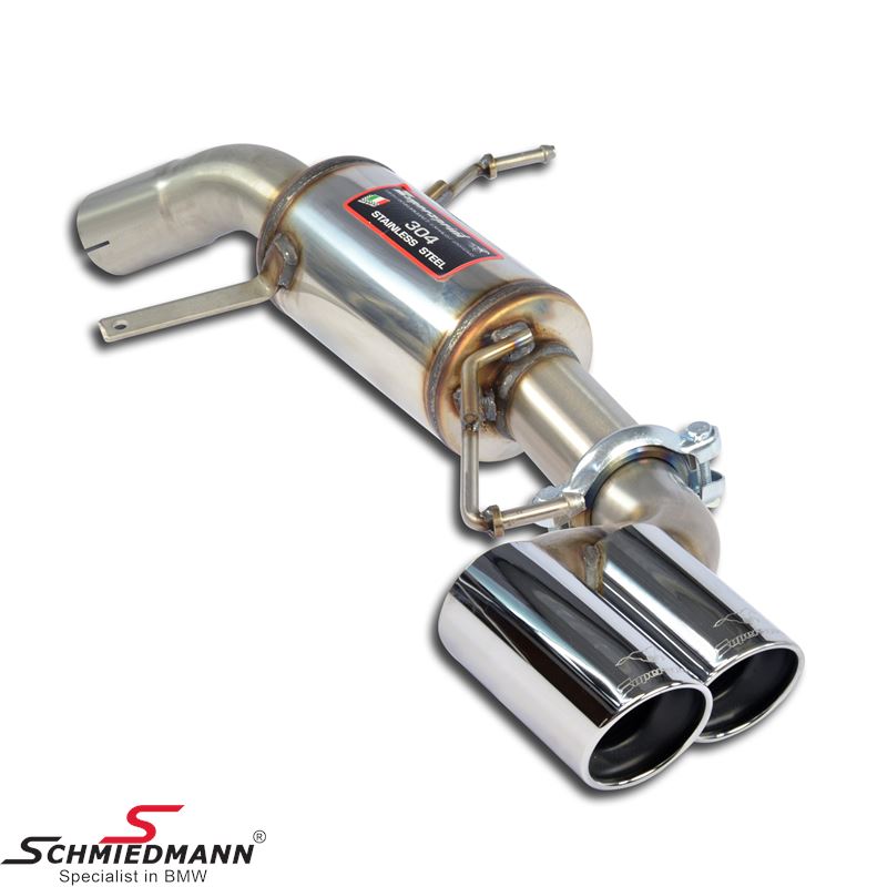 Sport rear silencer Supersprint "Racing" R.-side tailpipes 2X80MM round 