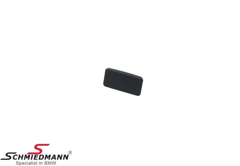 Covering cap black, for seat