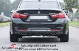 00053490 BMW F32 -  Rieger rear skirt insert incl. aluminium mesh for M-Tech. rear bumper, for twin tail pipe R.+L.-side, black