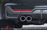 00053490 BMW F32 -  Rieger rear skirt insert incl. aluminium mesh for M-Tech. rear bumper, for twin tail pipe R.+L.-side, black