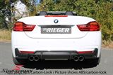 00053479  Rieger rear skirt insert for M-Tech. rear bumper, for double tail pipe R.+L.-side, black