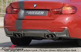 00053479  Rieger rear skirt insert for M-Tech. rear bumper, for double tail pipe R.+L.-side, black