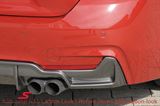 00053479  Rieger rear skirt insert for M-Tech. rear bumper, for double tail pipe R.+L.-side, black