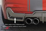 00053479  Rieger rear skirt insert for M-Tech. rear bumper, for double tail pipe R.+L.-side, black