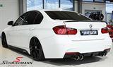00323438 BMW F32 -  Rieger/Friedrich sport exhaust, stainless cat-back system, double tailpipes L.+R.-side 4X90MM chrome silver tips