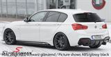 00099605  Rieger rear skirt insert for M-Tech. rear bumper, for single tail pipe R+L.-side, carbon look