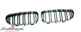 NS90LCIDG BMW E90LCI -  Kidney set with double grill spokes - chrome frame / black grill spokes