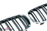 NF3031DG BMW F31 LCI -  Kidney set chrome frame and with double black grill spokes