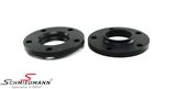 12335W 宝马 X6 (E71) -  Wheel spacer set black anodized alloy (hub 72,6MM), Per axle 24MM (12MM each side/wheel), hubcentric - system 2, supplied without bolts