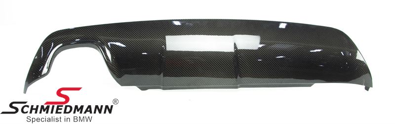 -DEMO- Rear apron trimpanel -EVO- for M-Tech. rearskirt genuine carbon (Note: The part has a minor damage, see pictures))