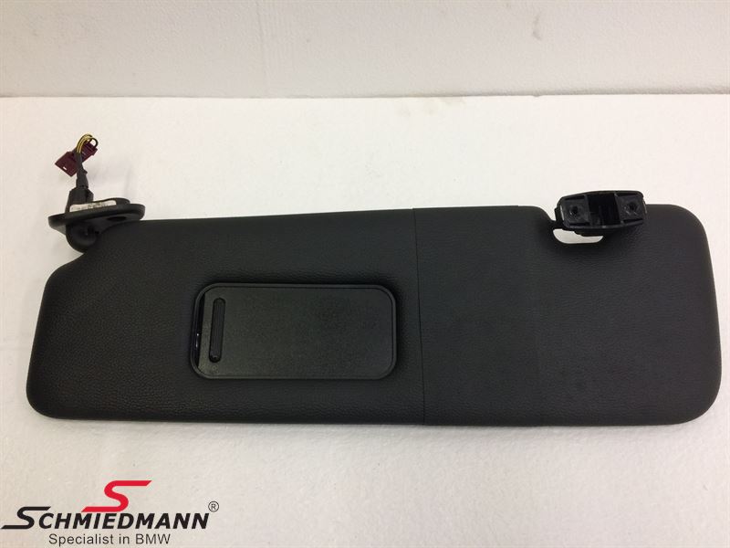 Sun visor black with make up mirror L.-side