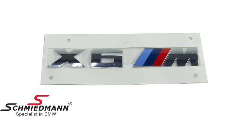 Emblem X6 ///M for the trunk lid 