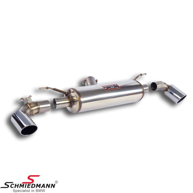 Supersprint Rear exhaust Right O100 - Left O100 with valve
<b>(Without ECE-Approval)</b>