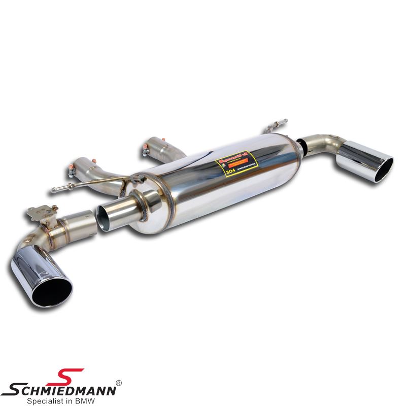 Supersprint Rear exhaust Right O100 - Left O100 with valve
<b>(Without ECE-Approval)</b>