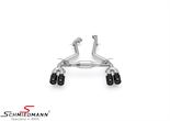 B5462.20904.22 BMW F87 M2 LCI -  Eisenmann Rear Silencer RACE 4x 90 mm "LeMans" Tip - black/chrome Without ECE-Approval