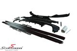 MOT2EV2G3031KIT BMW G30 -  Spoiler extension kit (with large rear skirt extension), includes frontspoiler lip/sideskirt extensions/rearskirt insert inclusive small extension, matt black