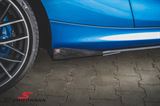 SKF21RF-MD  Maxton Racing Durability side skirt extension set with flaps (L+R) Matte black, to be installed under the original side skirts