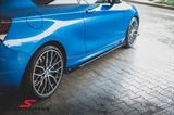 SKF21RF-MD  Maxton Racing Durability side skirt extension set with flaps (L+R) Matte black, to be installed under the original side skirts