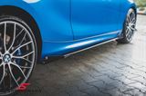 SKF21RF-MD  Maxton Racing Durability side skirt extension set with flaps (L+R) Matte black, to be installed under the original side skirts