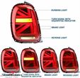 BF56RUJUORG MINI F57 -  Taillights set Red w. gloss black lightring - UK Design (No coding required)