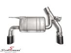 S-BM-T-6H BMW F30 LCI -  Sport Exhaust Akrapovic Slip-on - Titanium/ Carbon fiber tail pipes (With ECE Approval)