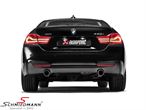 S-BM-T-6H BMW F30 LCI -  Sport Exhaust Akrapovic Slip-on - Titanium/ Carbon fiber tail pipes (With ECE Approval)