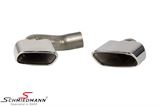 INF16X6 BMW X6 (F16) -  Chrom tailpipe set - Square tips with diffuser