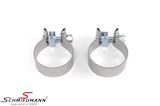 INF16X6 BMW X6 (F16) -  Chrom tailpipe set - Square tips with diffuser
