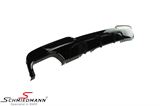 INF1030GB BMW F11 -  Rear apron trimpanel with cutout for double tailpipe Left Side -Motorsport 2- Gloss Black,  for M-Sport rearskirt (Please note the installation instructions)