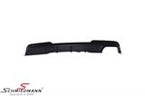 INF1030GB BMW F11 -  Rear apron trimpanel with cutout for double tailpipe Left Side -Motorsport 2- Gloss Black,  for M-Sport rearskirt (Please note the installation instructions)