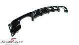 INF30MOT2HVSGB BMW F30 LCI -  Rear apron Gloss Black trimpanel with large cut outs for double tailpipes in both sides, sort -Motorsport 2- for M-Technic rearskirt (Please note the installation instructions)
