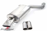 SCM39STF14060 BMW E39 -  Schmiedmann stainless steel sport rear silencer 1 X 140X60MM flat-oval tailpipe (with interchangeable tailpipes)