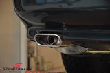 SCM39STF14060 BMW E39 -  Schmiedmann stainless steel sport rear silencer 1 X 140X60MM flat-oval tailpipe (with interchangeable tailpipes)