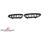 NS9293LCIHGDGAL 宝马 E92LCI -  Kidney set high gloss black with double grill spokes