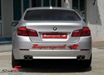 982806K BMW F10 -  4 pipe exhaust system R.+L-side stainless steel Supersprint -Power Loop- tailpipes 4X80MM round