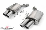 SCM64550486 BMW E64 -  Schmiedmann stainless steel sport rear silencer set 4XØ86MM (The rearskirt must be modified a little)