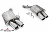 SCM64550486 BMW E64 -  Schmiedmann stainless steel sport rear silencer set 4XØ86MM (The rearskirt must be modified a little)