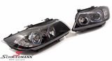 FKFSBM010043  Headlights set facelift 2008LCI look, angel eyes rings+white facelift look LED indicators