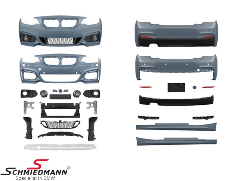 Spoiler kit complete front/back/side -AN EDEL- -Motorsport I- (AN EDEL close to OE quality – the best quality on the aftermarket).