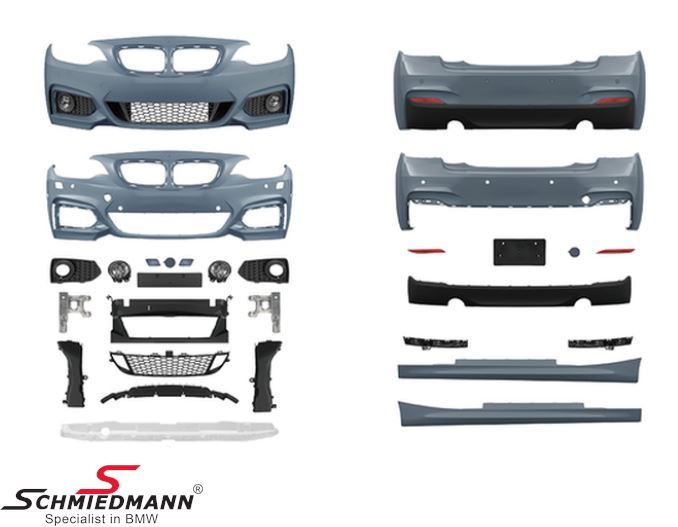 Spoiler kit complete front/back/side -AN EDEL- -Motorsport I- (AN EDEL close to OE quality – the best quality on the aftermarket).