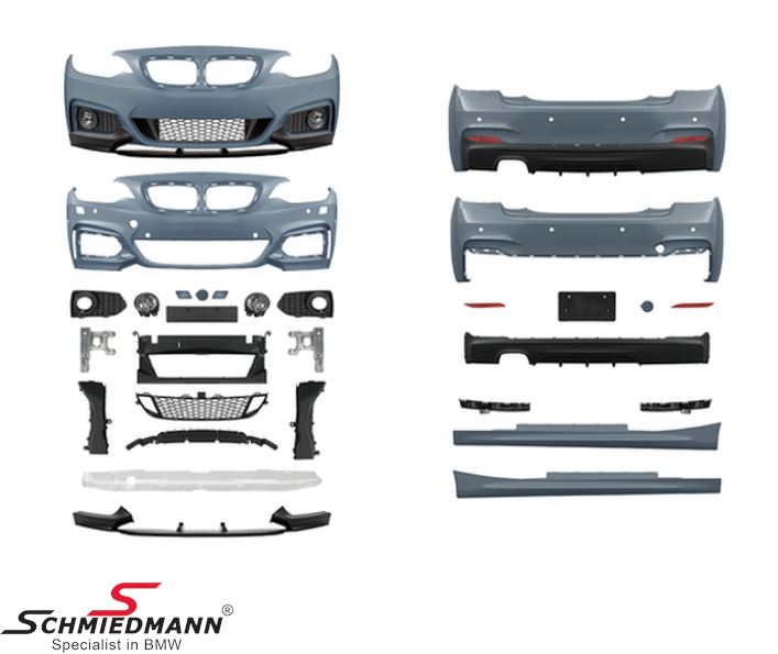 Spoiler kit complete front/back/side -AN EDEL- -Motorsport II- (AN EDEL close to OE quality – the best quality on the aftermarket).